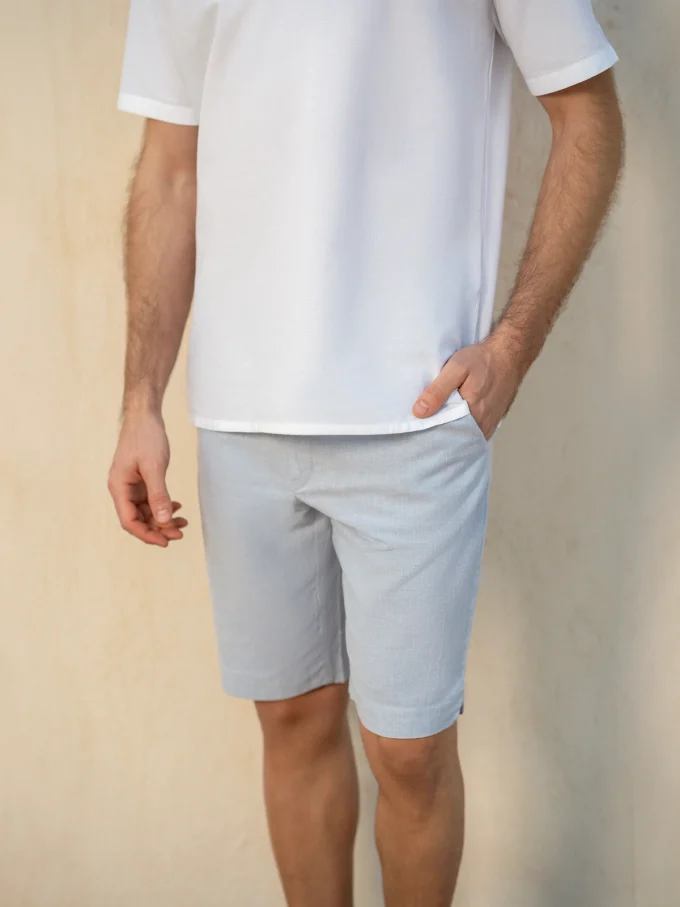 Linen shorts - Grey, S