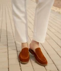 Women Backless Suede Leather Shoes