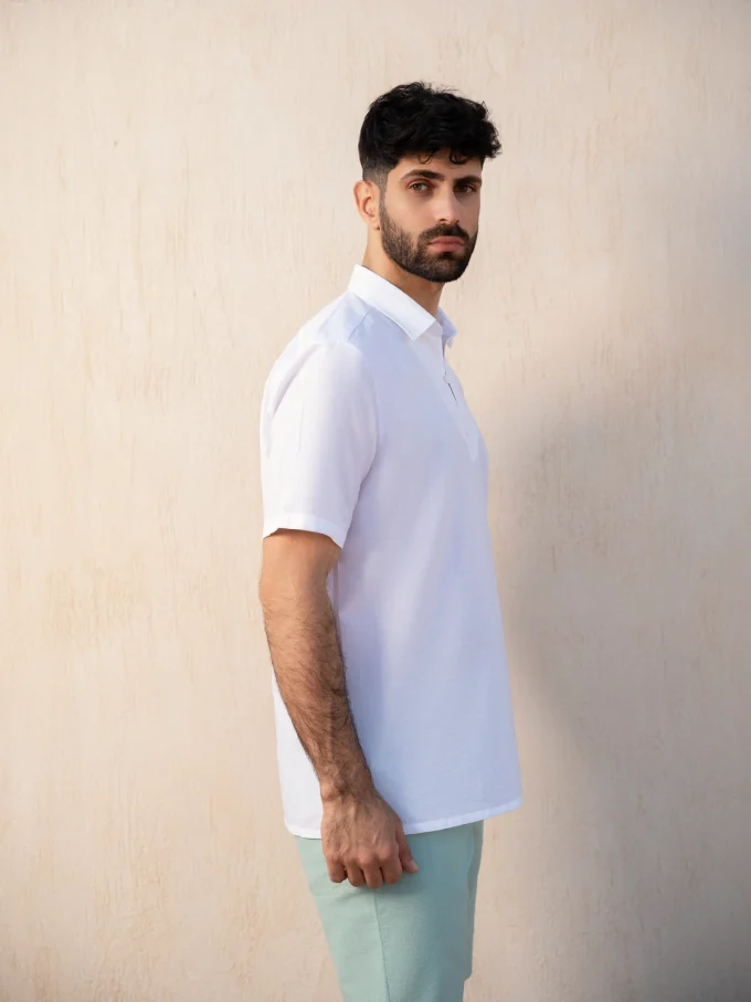 Short-Sleeve Linen Shirt